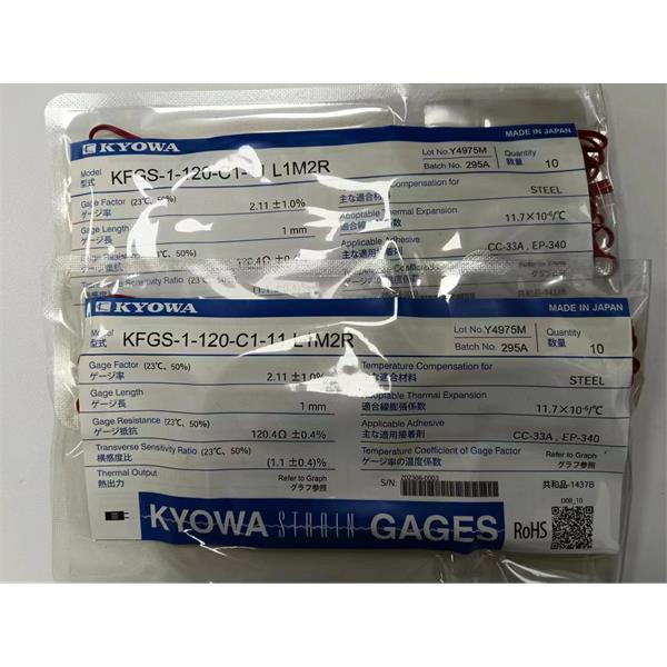 日本KYOWA配件耗材應(yīng)變片KFGS-3-120-D28-16 L30C2S